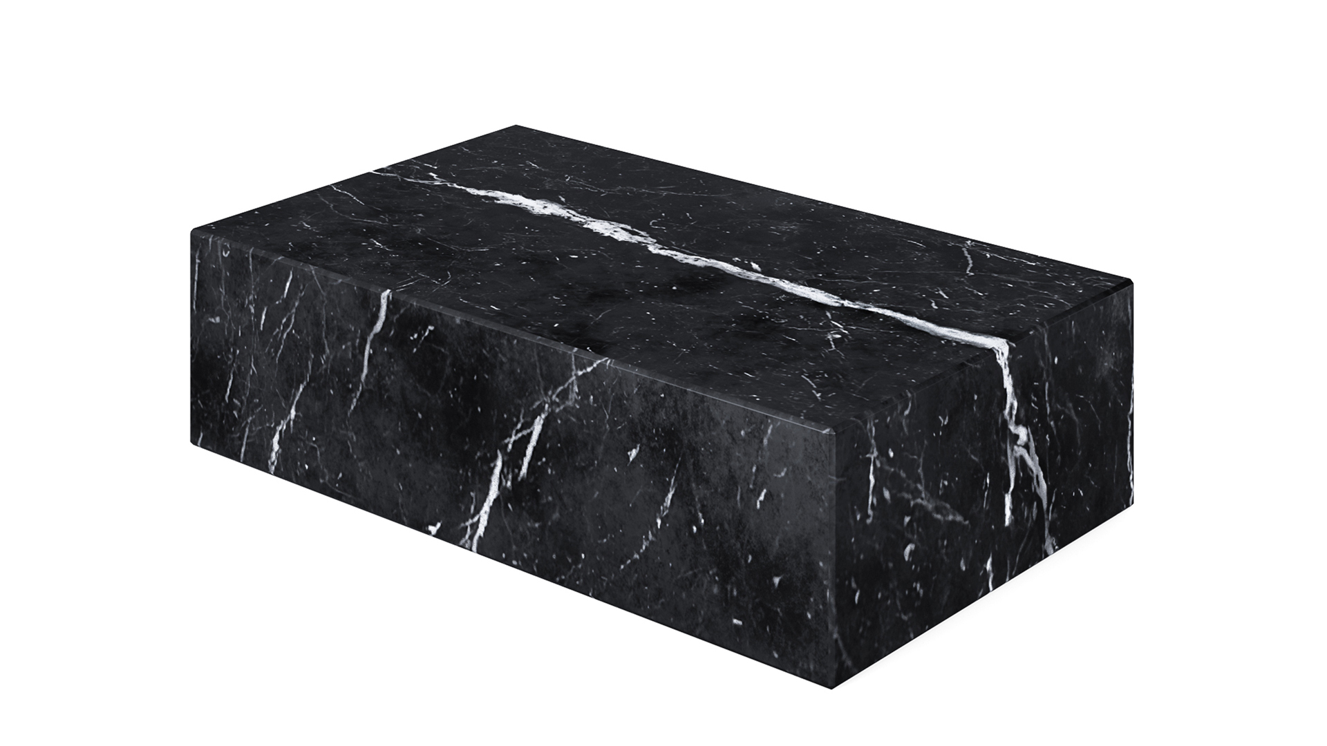 Black marble block coffee table discount